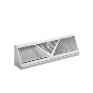Accord 15 In. White Steel Baseboard Diffuser ABBBWH15